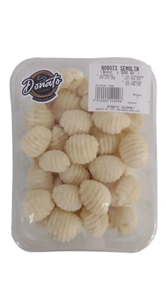 ÑOQUIS SEMOLIN (Band. x 500 Gr.)