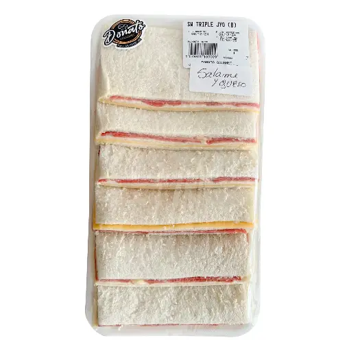 [07980] SANDWICH MIGA TRIPLE SALAME Y QUESO (Band. x 6 Unid.)