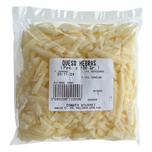 [09020] QUESO RALLADO HEBRAS (Paq. x 100 Gr.)