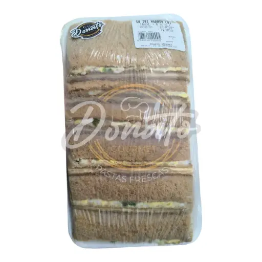 [07800] SANDWICH MIGA TRIPLE MORRON Y HUEVO (Band. x 6 Unid.)